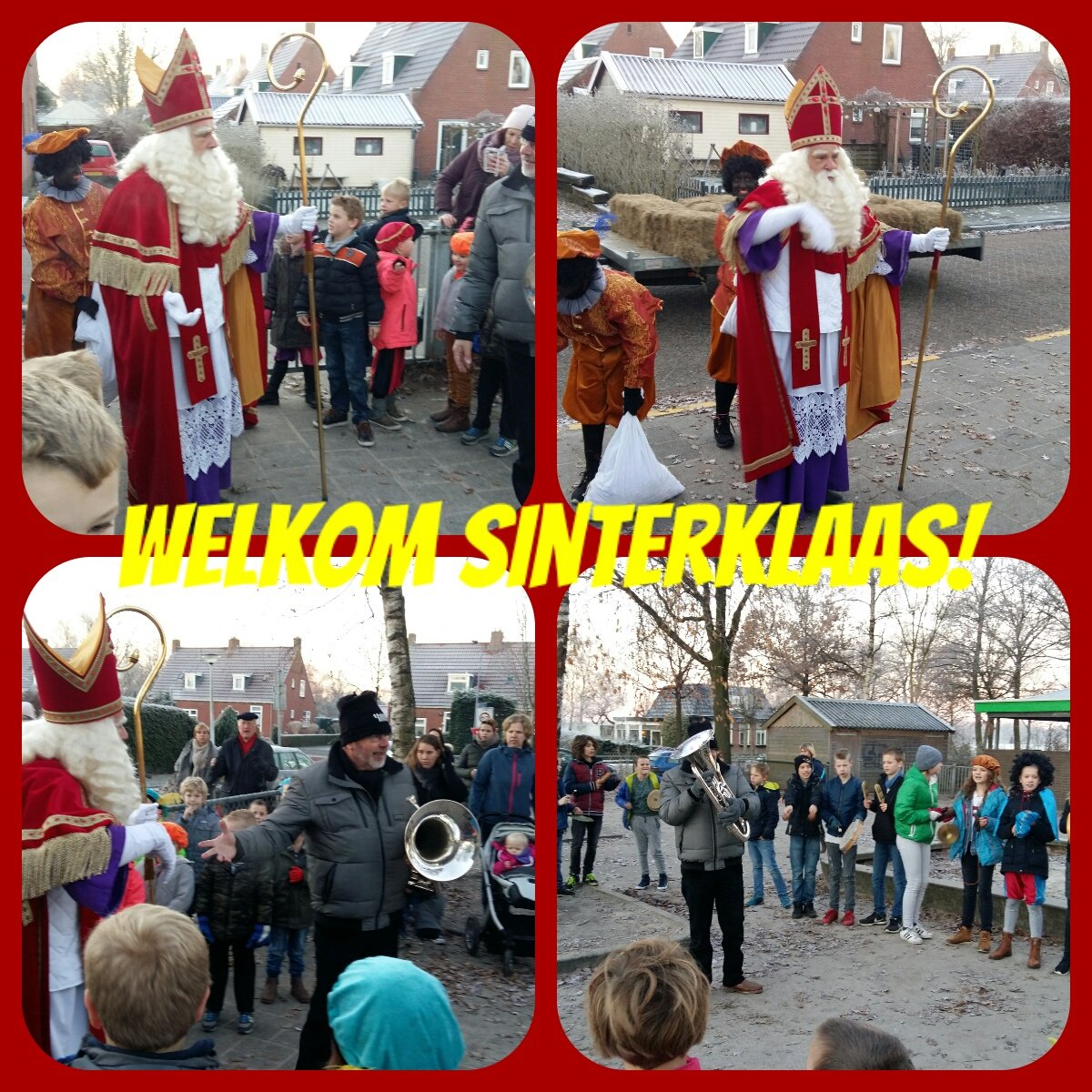 Muzikale ontvangst voor Sinterklaas! Super!