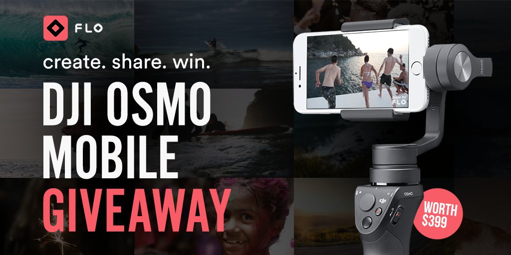 FloVideoApp's tweet photo. It's #giveaway time! Make a video story with FLO &amp; win a #DJIOsmoMobile with #MadeByFLO contest.
Participate here: https://t.co/rgdUPEA3uN https://t.co/9H93Rl2TxU