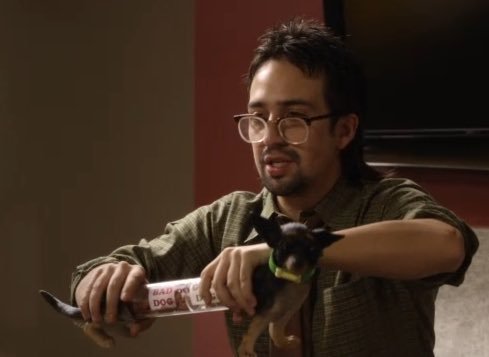 sarahdoesmusic's tweet photo. Watching modern family, and I didn't realise Stella the dog was introduced by @Lin_Manuel ! https://t.co/IV9Ey8FMzK