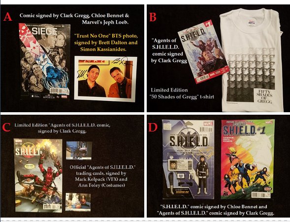 RT &amp; FOLLOW to win one 1 of 4 GIVEAWAY PRIZES, signed by:

<a href="/clarkgregg/">Clark Gregg</a>
@ChloeBennet4
<a href="/simonkass/">simon kassianides</a>
@IMBrettDalton
<a href="/afoley24/">Ann Foley</a>
@MarkKolpack