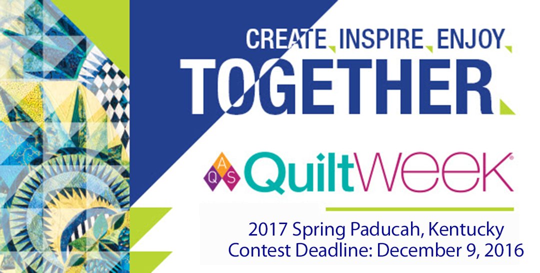 AmericanQuilter's tweet photo. Four Days! Only 4 days left to enter the Spring 2017 Paducah QuiltWeek® Contest. Deadline 12/9/16. Details https://t.co/TyVUpY0pM9 https://t.co/3knkE93INV