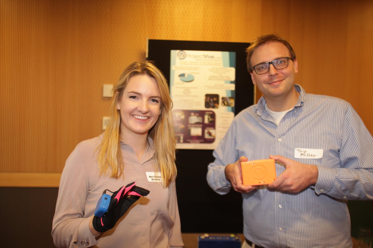 alsassociation's tweet photo. .@ALSMNDAlliance Mary Elizabeth McColloch &amp; Trip Miller present Project Vive AssistTechChallenge #alssymp SGD with wearable sensors https://t.co/gDEzPg0Zt2