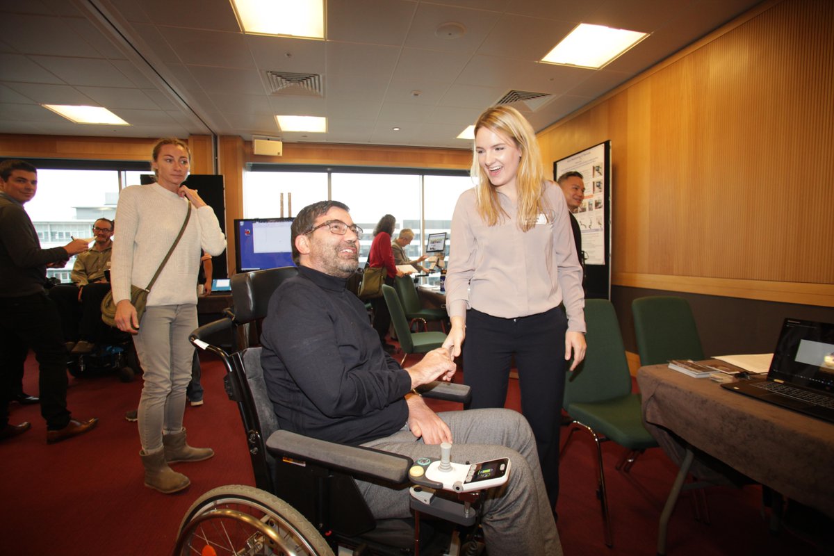 alsassociation's tweet photo. .@ALSMNDAlliance Mary Elizabeth McColloch &amp; Trip Miller present Project Vive AssistTechChallenge #alssymp SGD with wearable sensors https://t.co/gDEzPg0Zt2
