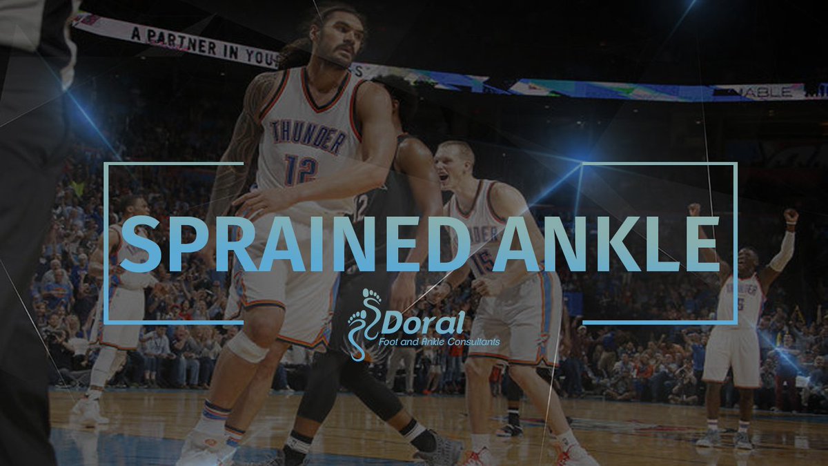 doralfootankle's tweet photo. Oklahoma City Thunder #Stevenkerr #sprained his left ankle in the first quarter Sunday against the New Orleans  #basketball #sports #injury https://t.co/fJ2BvpUN2T