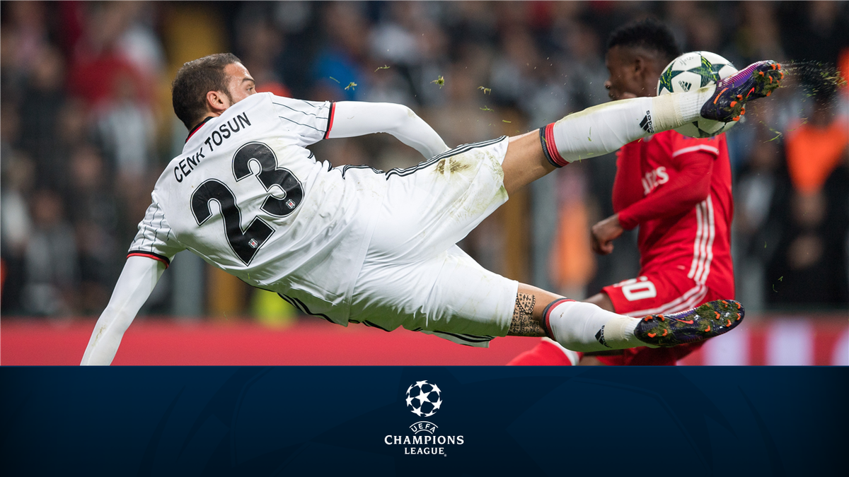 ChampionsLeague's tweet photo. Cenk Tosun's brilliant scissor kick has been voted #UCL Goal of the Week 👏 https://t.co/n6HLUgSmMl