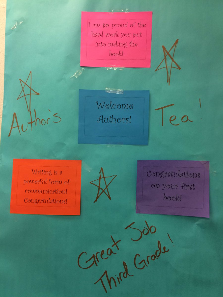 Grade3Kieffer's tweet photo. Students celebrated publishing their first book on Friday with an Authors' Tea! #authors #future @DCSVikings https://t.co/t752IDOG5P