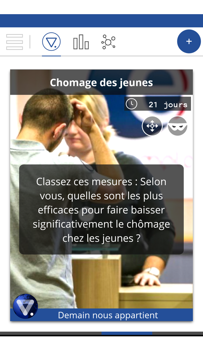 vooter_world's tweet photo. Nouvelle #ConsultationDirecte pr le groupe #DemainNousAppartient sur les thématiques que vs avez choisis #Economie et #Travail. A vos #Voote https://t.co/wBfQZigxkK