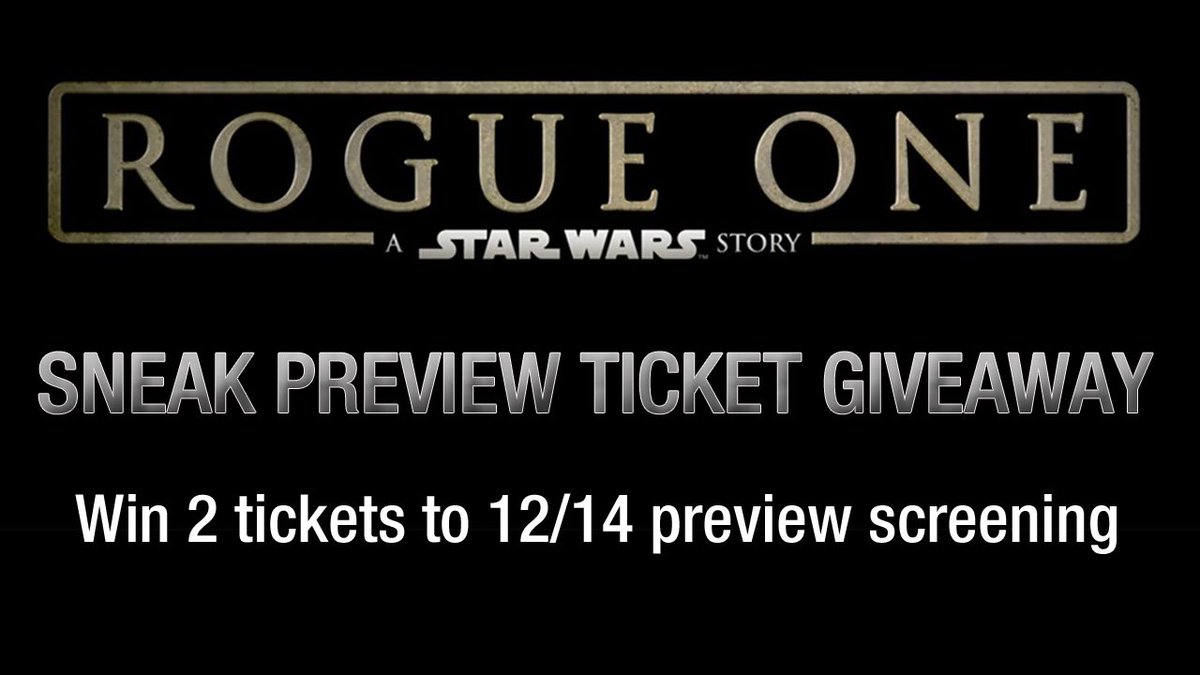 Win Tickets to see #RogueOne: A @StarWars Story sneak preview! ENTER NOW bit.ly/2h6F33g https://t.co/BIJykSvLOk