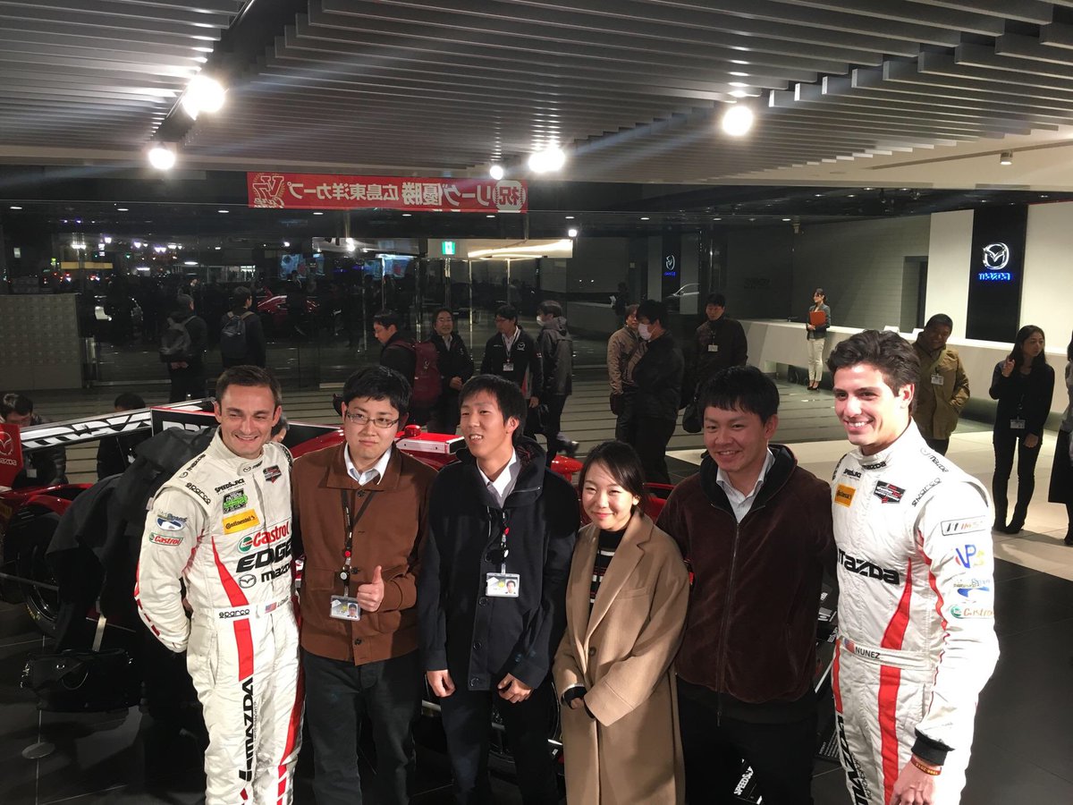 MazdaRacing's tweet photo. Meanwhile, in Japan, @MazdaWin91, @TomLongRacing  &amp; @tristannunez are presenting at Mazda's world headquarters. https://t.co/VpDXa6MzT4