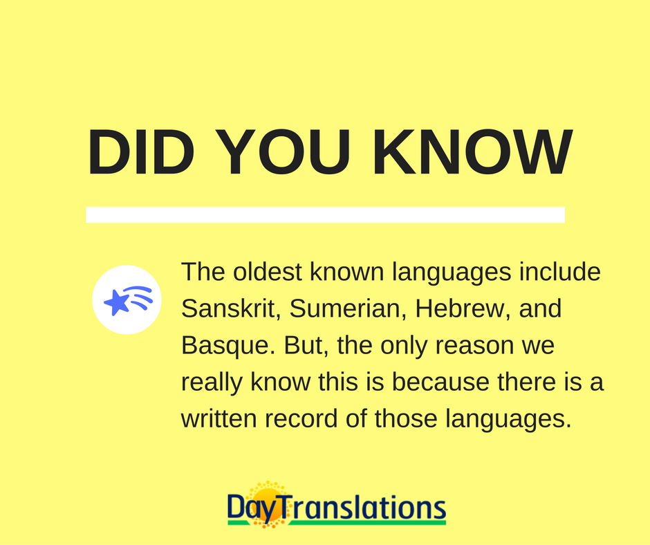 DayTranslations's tweet image. “What is the #OldestLanguage?” can never truly be answered, as it doesn’t take spoken languages with oral traditions into consideration.