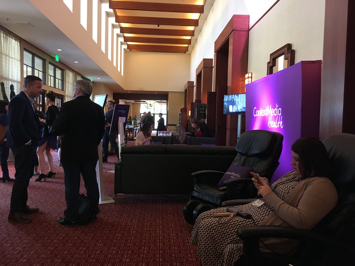 ContextHealth's tweet photo. Stop by our @iMediaTweet Relaxation lounge to #Relax &amp; #Recharge, your #Triggyr points will thank you! https://t.co/6VT6m9rodw