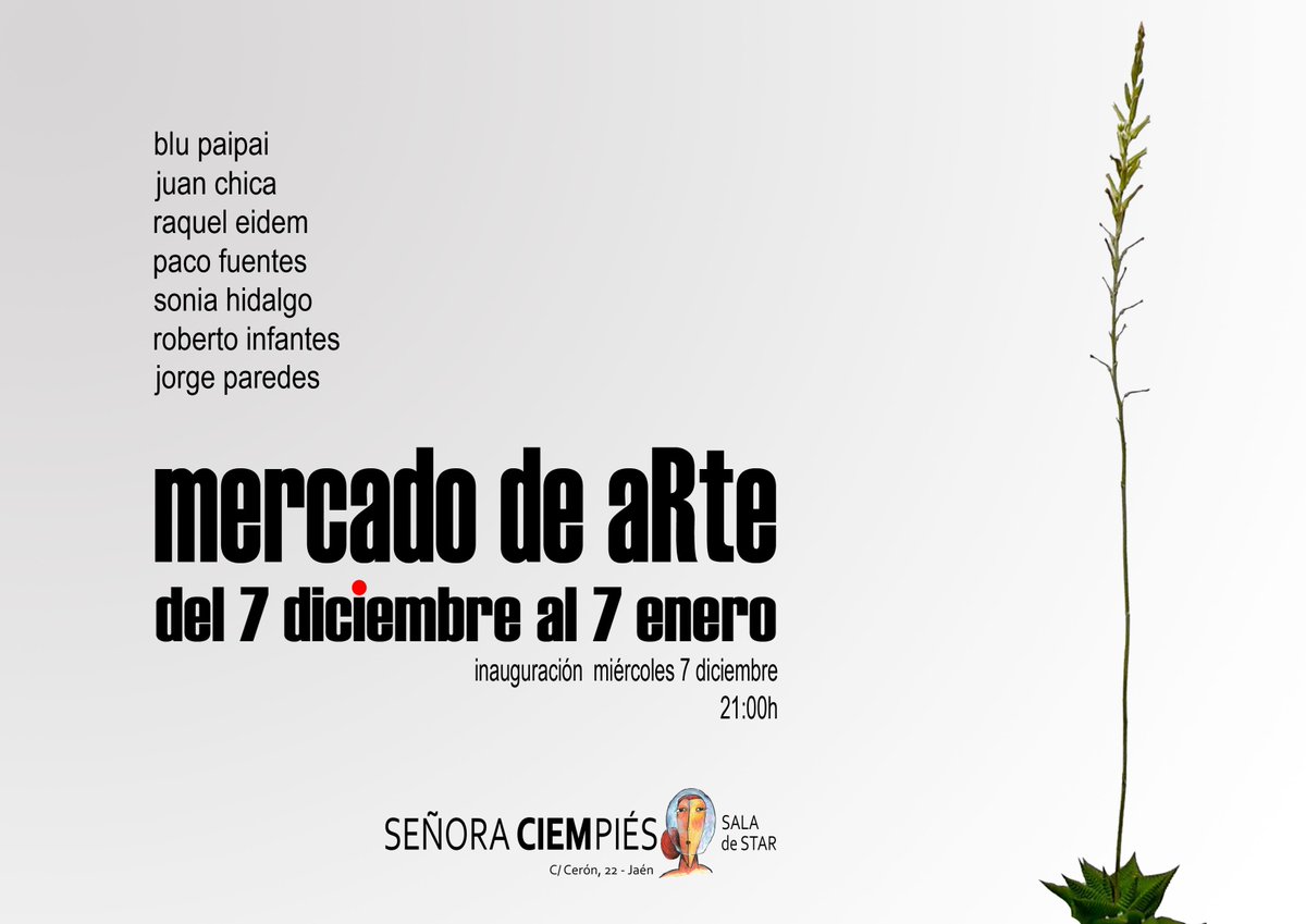 sra100pies's tweet photo. Esta semana en Señora Ciempiés:
Miércoles 7 -21:00 / Inauguración MERCADO DE ARTE
Entrada libre
Sábado 10 -21:30 / Teatro COSAS
Precio: 10€ https://t.co/GRe4s6rcHl