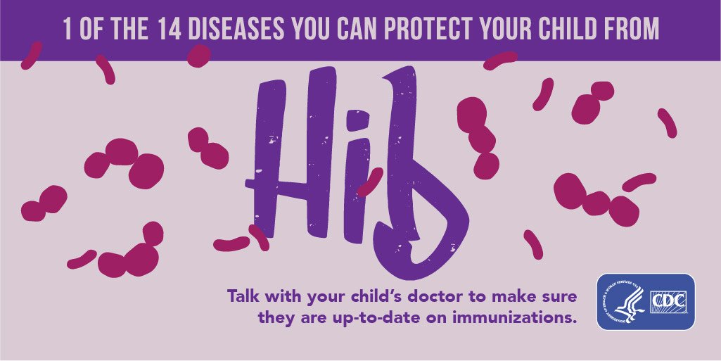 CDCgov's tweet photo. Hib disease can cause lifelong disability for your baby. Here's the best protection: https://t.co/PrDcCVXi5D #VaxWithMe https://t.co/wAcfnRjUP6