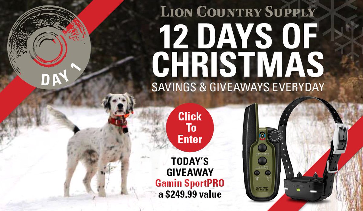 LCSupply's tweet photo. LCS 12 Days of Christmas - Day 1 - @Garmin SportPRO Ecollar Giveaway

To enter: https://t.co/5dh6yiCS6l https://t.co/0tLgCJp4rj