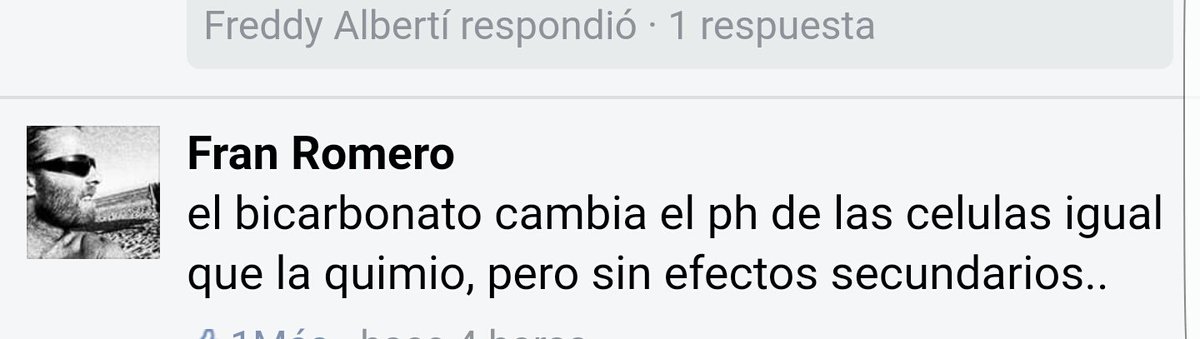 El bicarbonato cambia el pH celular, exactamente igual que la quimio pero sin efectos secundarios.