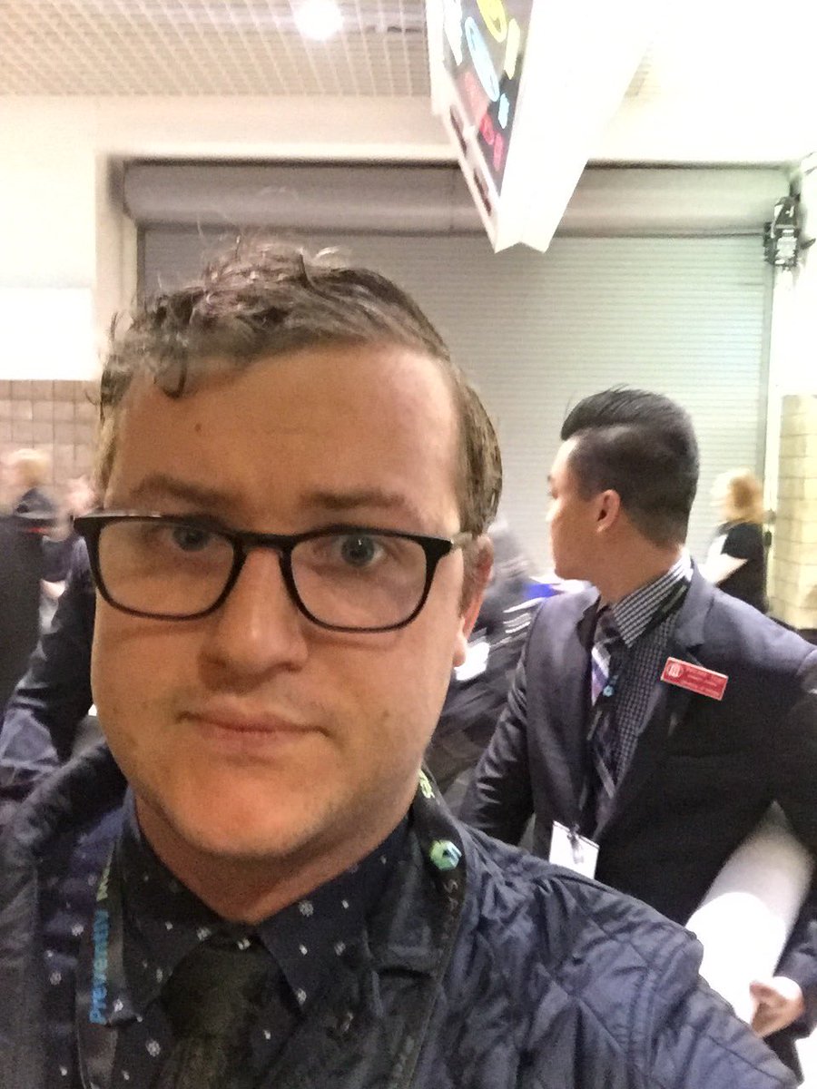 AustinLGreen's tweet photo. In line with everyone for the opening session! #ASHP16 #ChallengeSilver #Candid https://t.co/qCIFOiMQlL