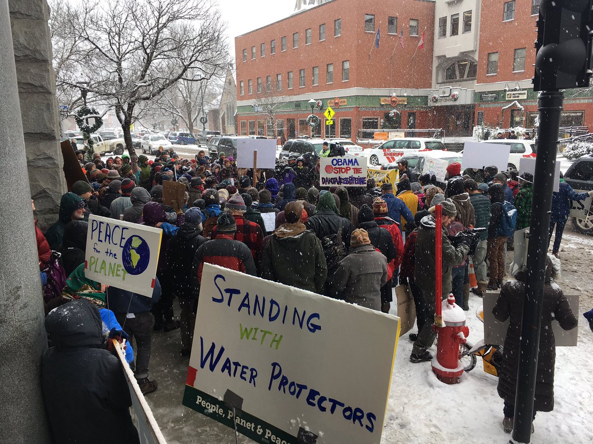 200+ in Montpelier, #vt calling for <a href="/TDBank_US/">TD Bank</a> out of #DAPL! #NoDAPL