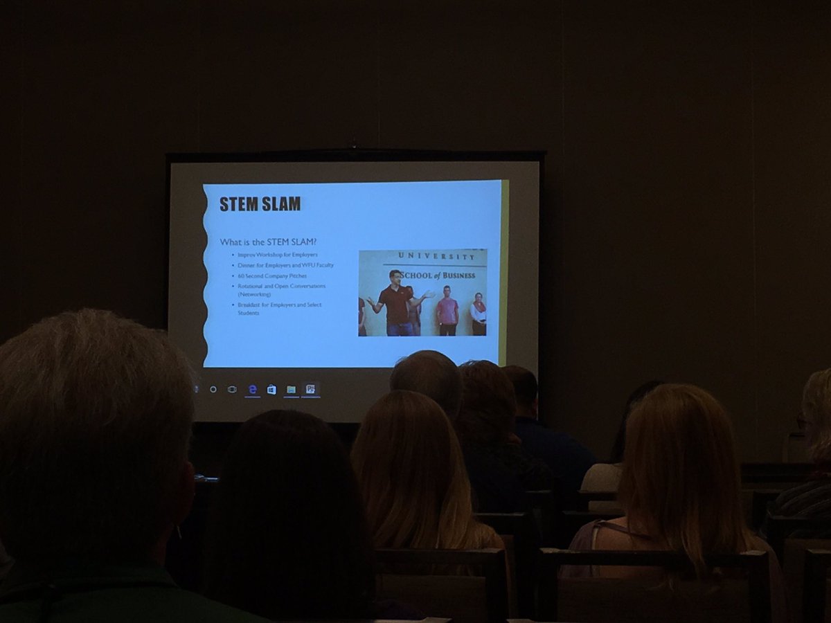 embetz525's tweet photo. Enjoyed learning abt the #stemslam at @WakeForest at #SoACE16 - 1st breakout session down! https://t.co/J93aN9rMUY