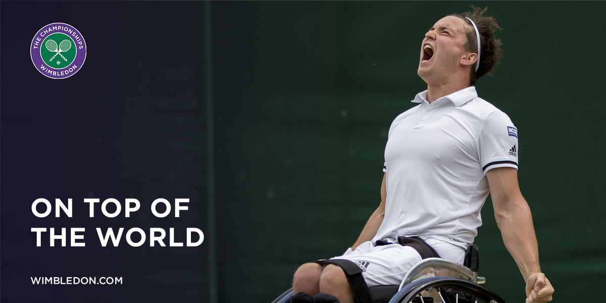 Wimbledon's tweet photo. Four Grand Slam titles ✅
Paralympic gold and silver ✅
Year end world No.1 ✅

It's been some year for @GordonReid91 #MondayMotivation https://t.co/61zshr5tY9