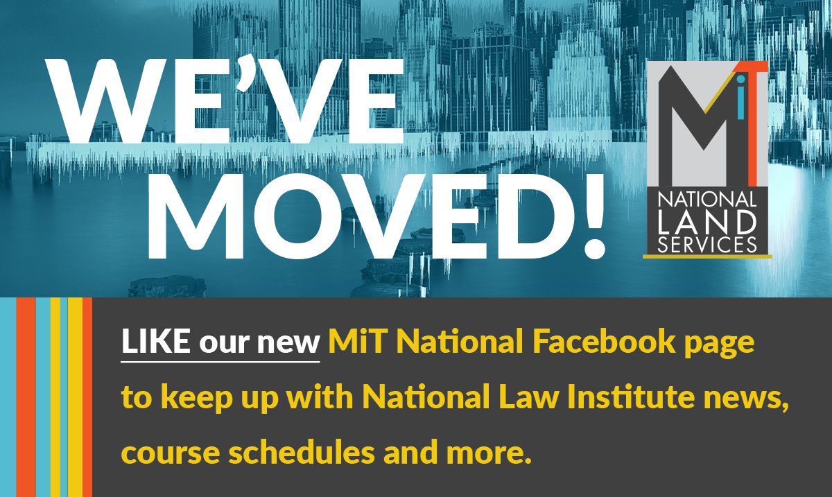 MITNational's tweet image. LIKE our new MiT National Facebook page to keep up with National Law Institute news, course schedules and more. ow.ly/STvQ306Ltkw