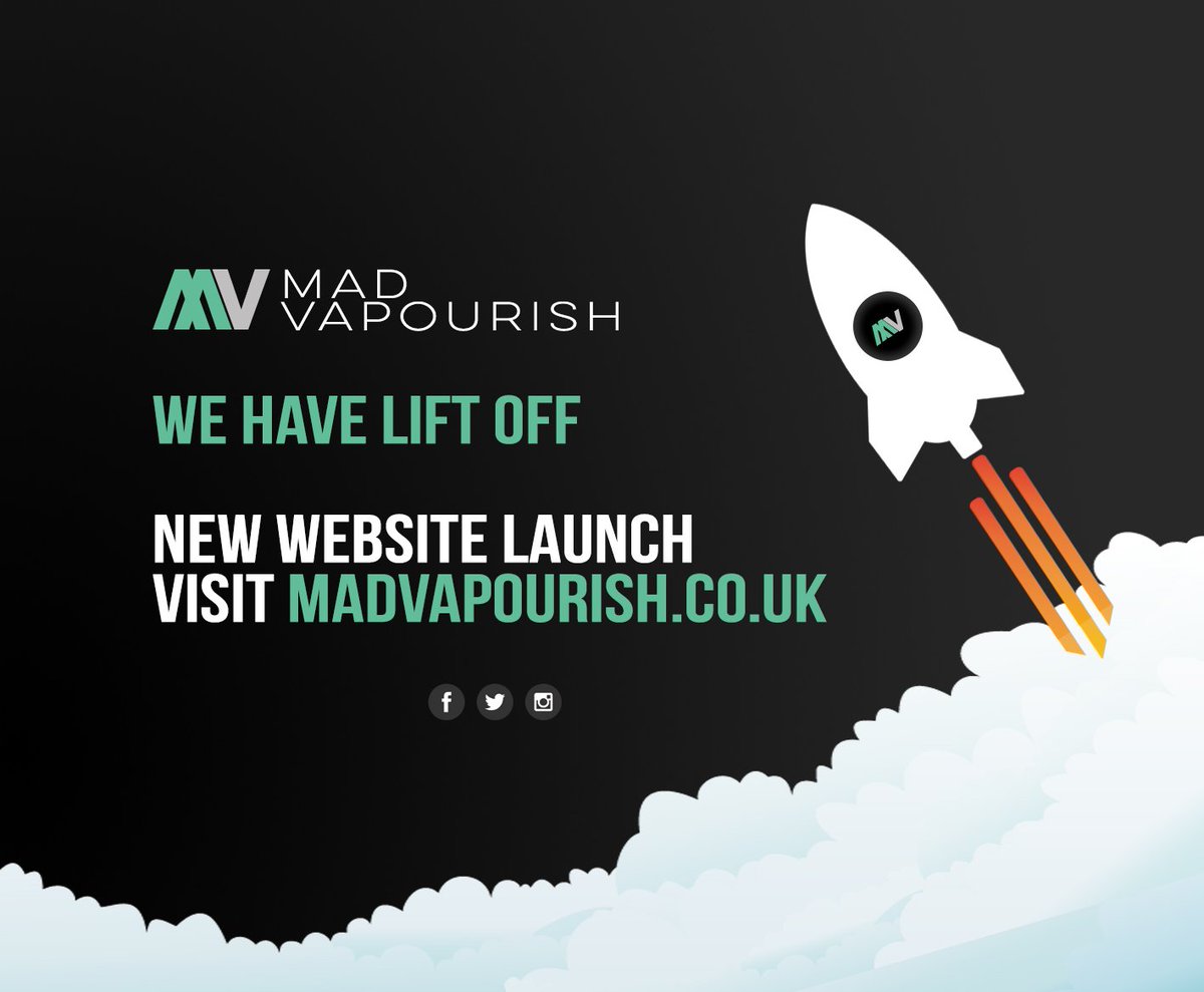 We Are Live! Come and visit our brand new website for all the latest Vape Gear and E-Liquids.

madvapourish.co.uk

#Vaping #eliquid