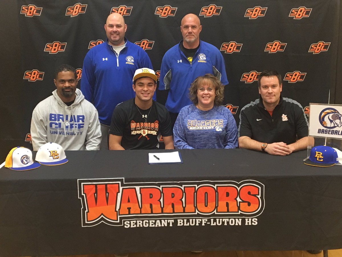 sblpride's tweet photo. Alec Davis signs his letter of intent to play baseball at Briar Cliff University!  Congrats Alec! @CliffBaseball https://t.co/pPn01RdO8w