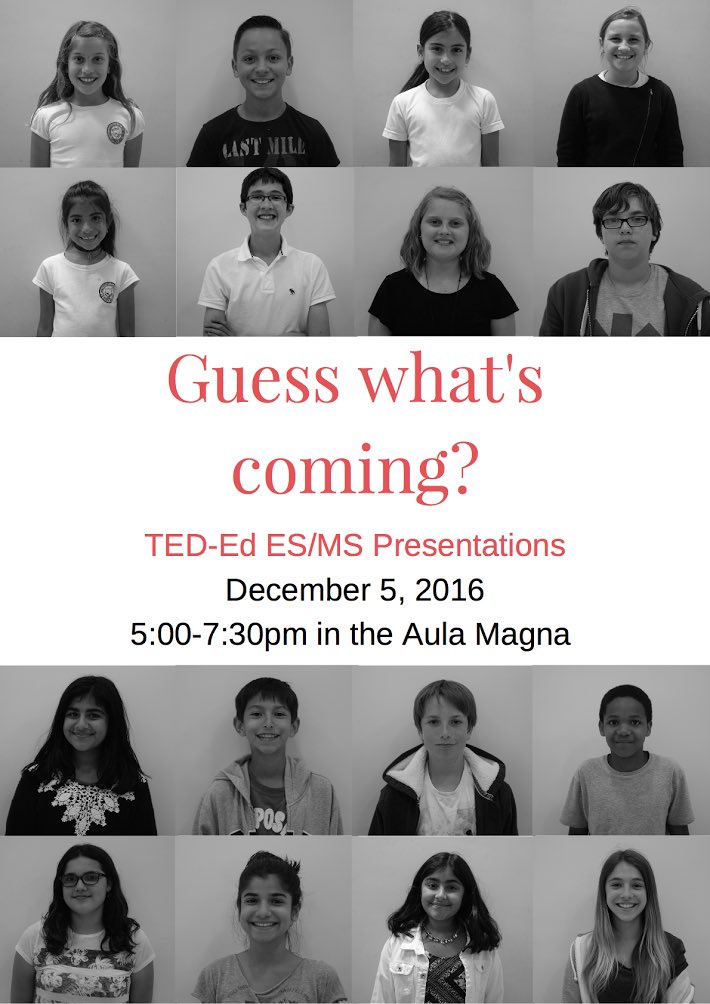 TEDEd_AEL's tweet photo. 16 Ss from grades 3-8 are ready to share their ideas worth spreading tonight! Are you ready? #AELincoln https://t.co/cfJHhpEOLv