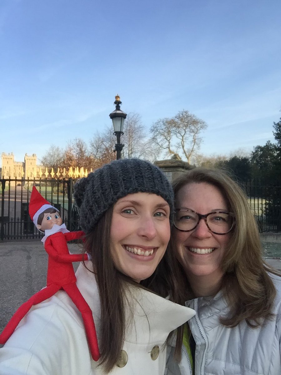 daniella_nolan's tweet photo. Took an early morning stroll past Windsor Castle; look who decided to join us! #elfonashelf #AXONelf #worktravel https://t.co/qR6W4UBZG6