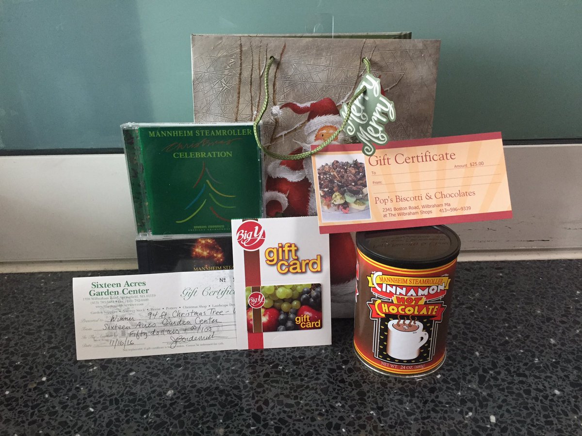 colorwaymusic's tweet photo. Thanks to @Blynott &amp; all @947WMASFM for this great prize package. I, @SpindleCityKid, was caller 9! @bigyfoods @MannheimSteam #947wmas #xmas https://t.co/9FeLZ5GRqu