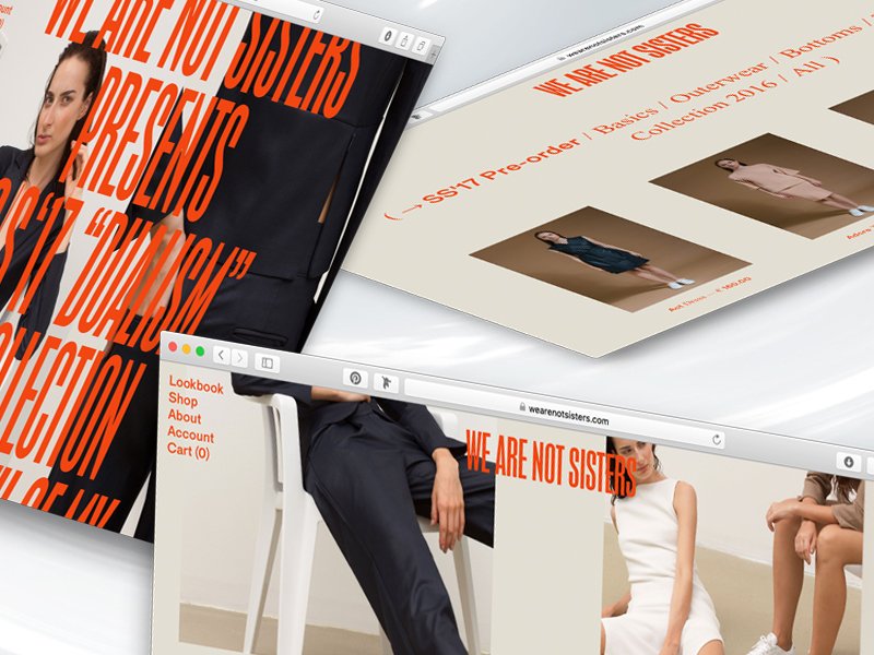 The webshop for We Are Not Sisters, made together with <a href="/juergengenser/">Jürgen Genser</a> and <a href="/thomaspok/">Thomas Pokorn</a> is now online at wearenotsisters.com