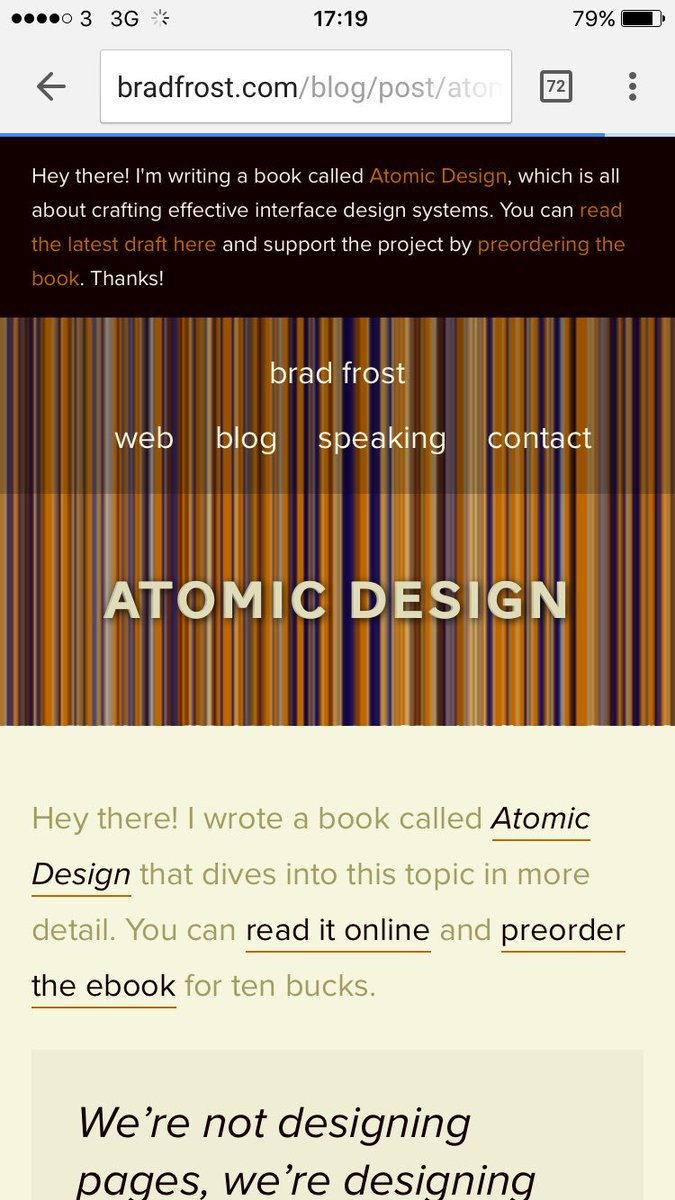 Brad Frost On Twitter The First Run Of Atomic Design Paperbacks Is Almost Gone To Snag One Before They Re Out Head Here Https T Co Jhryiyuoxb Thanks Https T Co Ufjgavccdh Twitter Brad Frost On Twitter The First Run Of Atomic Design Paperbacks Is Almost Gone To Snag One Before They Re Out Head Here Https T Co Jhryiyuoxb Thanks Https T Co Ufjgavccdh Twitter