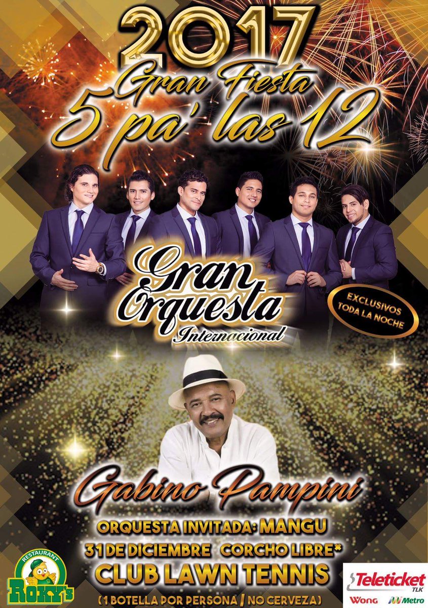 jonatanrojas_v's tweet photo. Está a la venta las entradas para el "FIESTÓN DE AÑO NUEVO" 2017
@granorquestai 
31 de Dic.
los esperamos https://t.co/cR2oUTLzU4