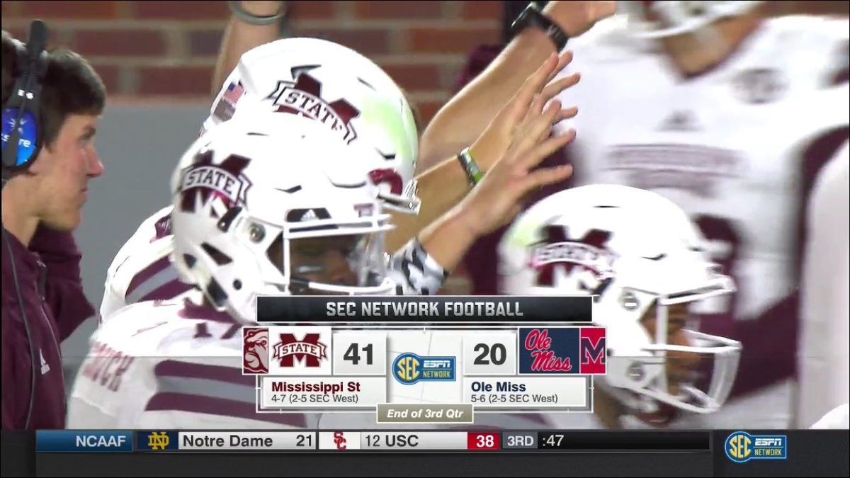 Hey <a href="/CoachHughFreeze/">Hugh Freeze</a> I bet students would stay if you weren't down 3 TD's at the end of the 3rd quarter