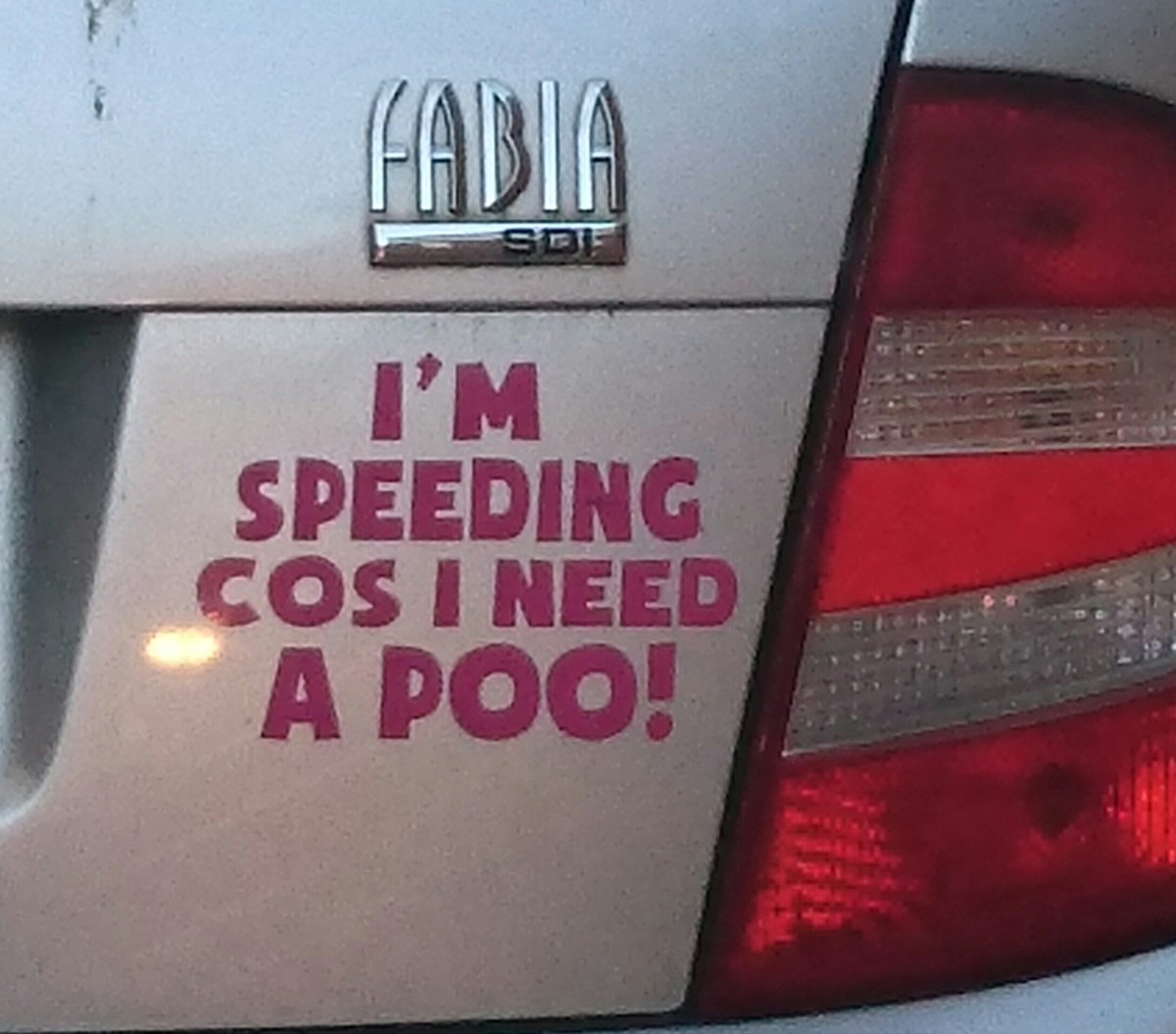 Wowsers. Worst bumper sticker ever! #yuk #shewasntspeeding #tmi