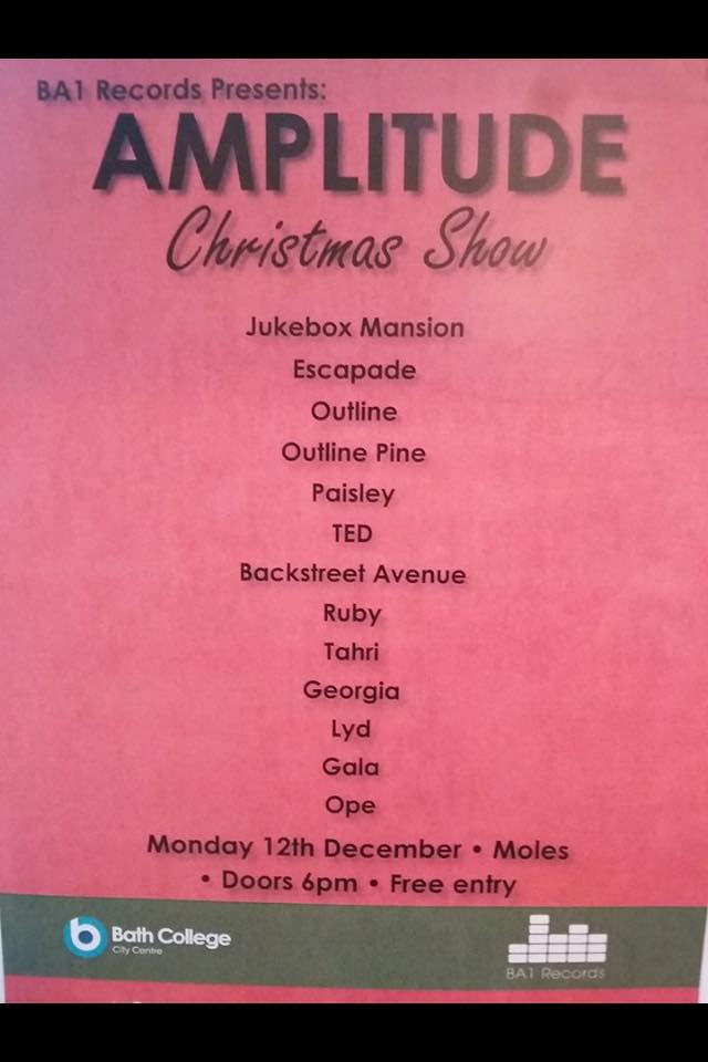 Outline Pine // Monday 12th Dec // Moles // Doors 6pm // Free Entry 

Get down there to see us play!!! 16+