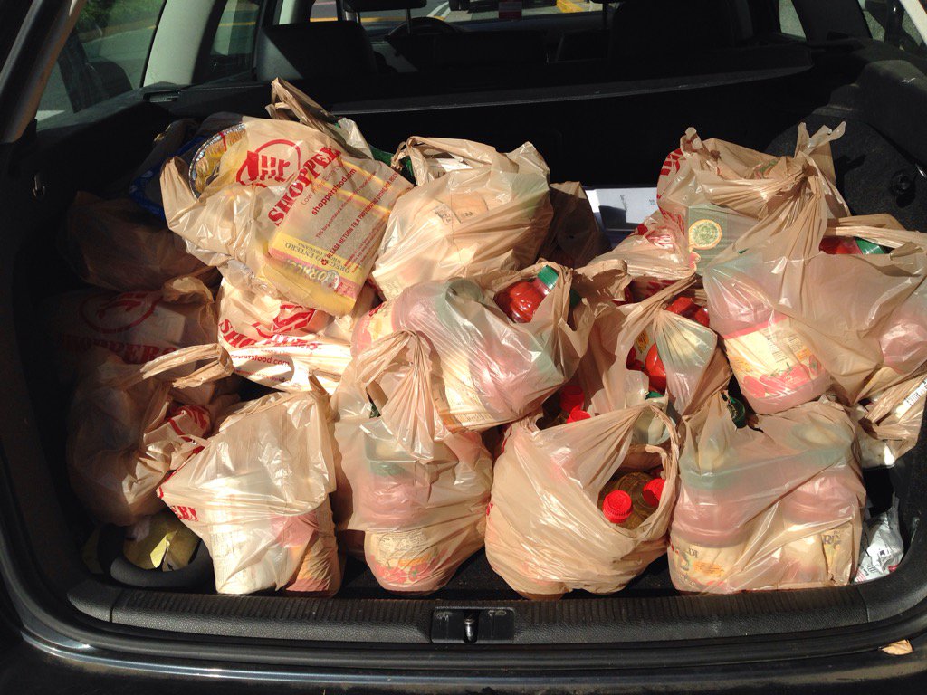 Lots of groceries for the family at the Dwelling Place