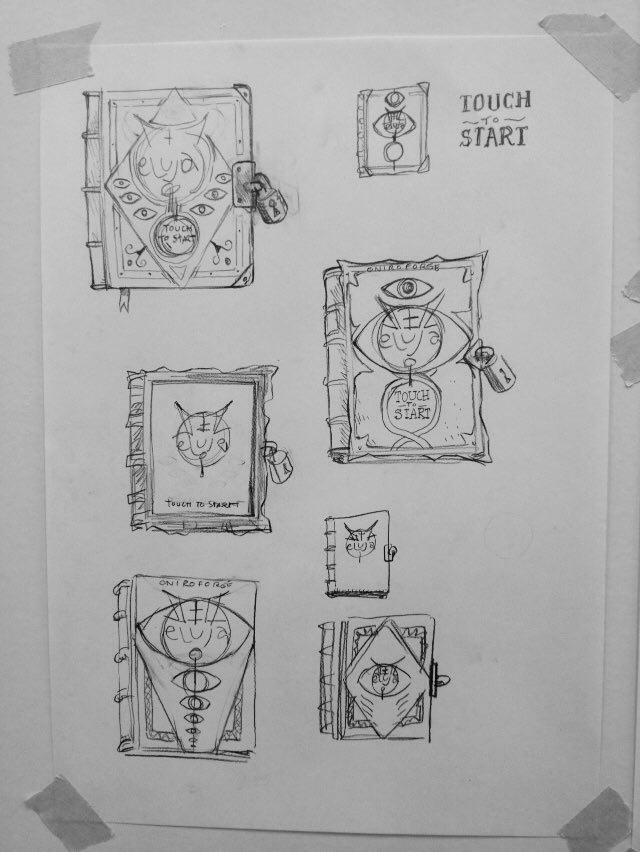 oniroforge_ch's tweet photo. Hell Eluja Grimoire concepts. Open it and release the power within. #conceptart #swissgames #diegeticUI https://t.co/42CanH0Tpn