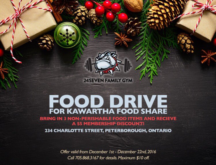 Kaw_FoodShare's tweet photo. Our friends at @24SevenFamGym are back at it again collecting food for KFS in exchange for a membership discount!! Thanks guys!! https://t.co/i4DBdbHfLh