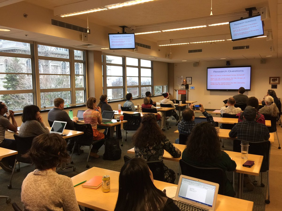 PhDiSchoolSU's tweet photo. .@LMBritton defends proposal: Manifesting the #Cyborg via #TechnoBody Modification:from #HumanComputerInteraction to #Integration @iSchoolSU https://t.co/5P9XJtwFTY