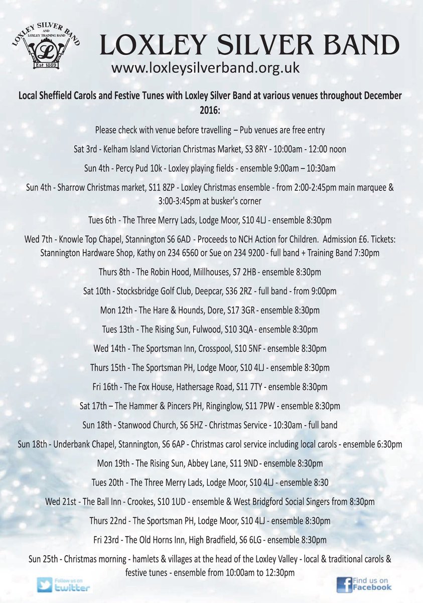 Last main band rehearsal of 2016 tonight . . . then it's carols carols carols carols carols carols carols carols carols carols carols carols