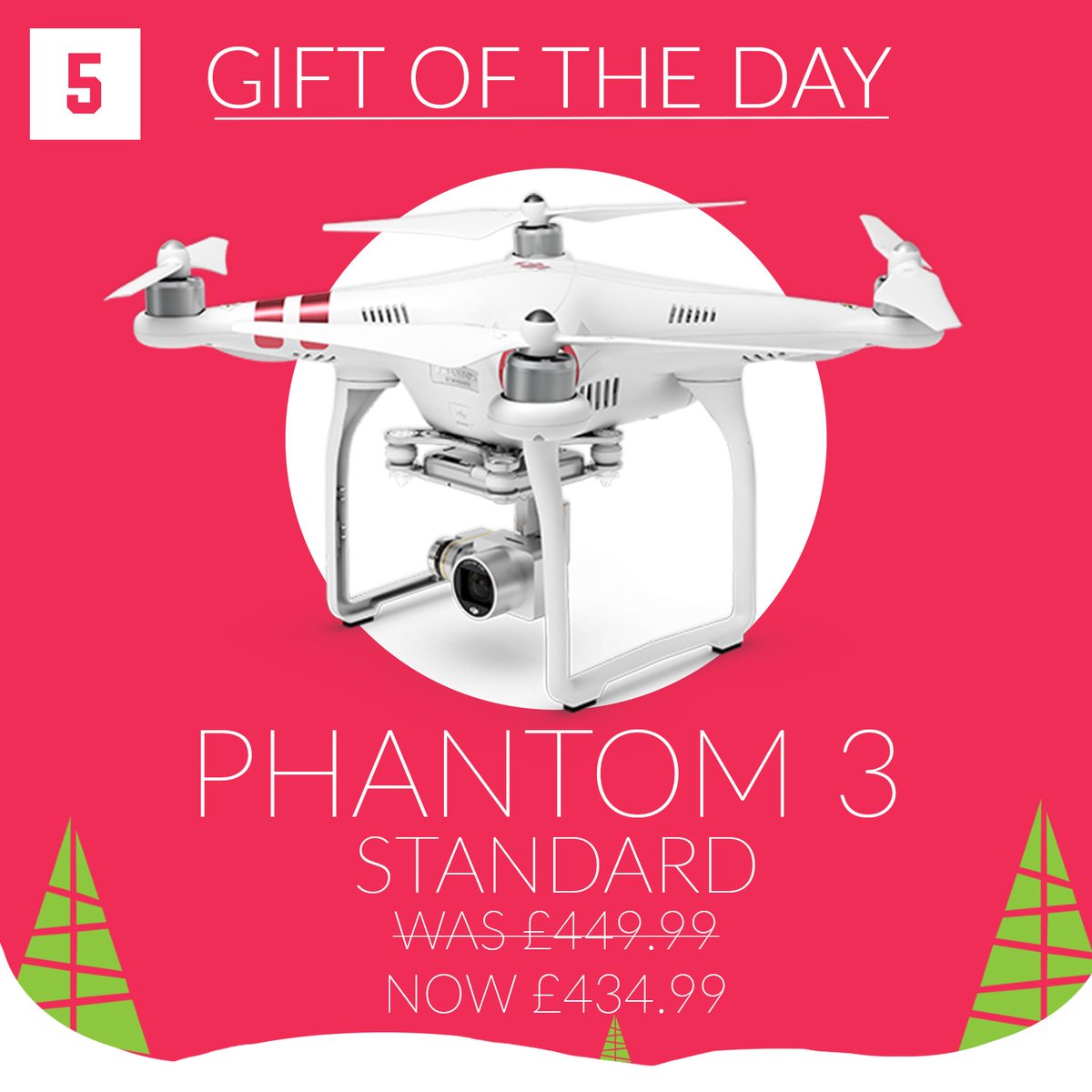 JUXDIT's tweet photo. It's our fifth #GiftOfTheDay today! The DJI Phantom 3 Standard can reach incredible heights! #Drone #Christmas https://t.co/xIIkNCU5Ob