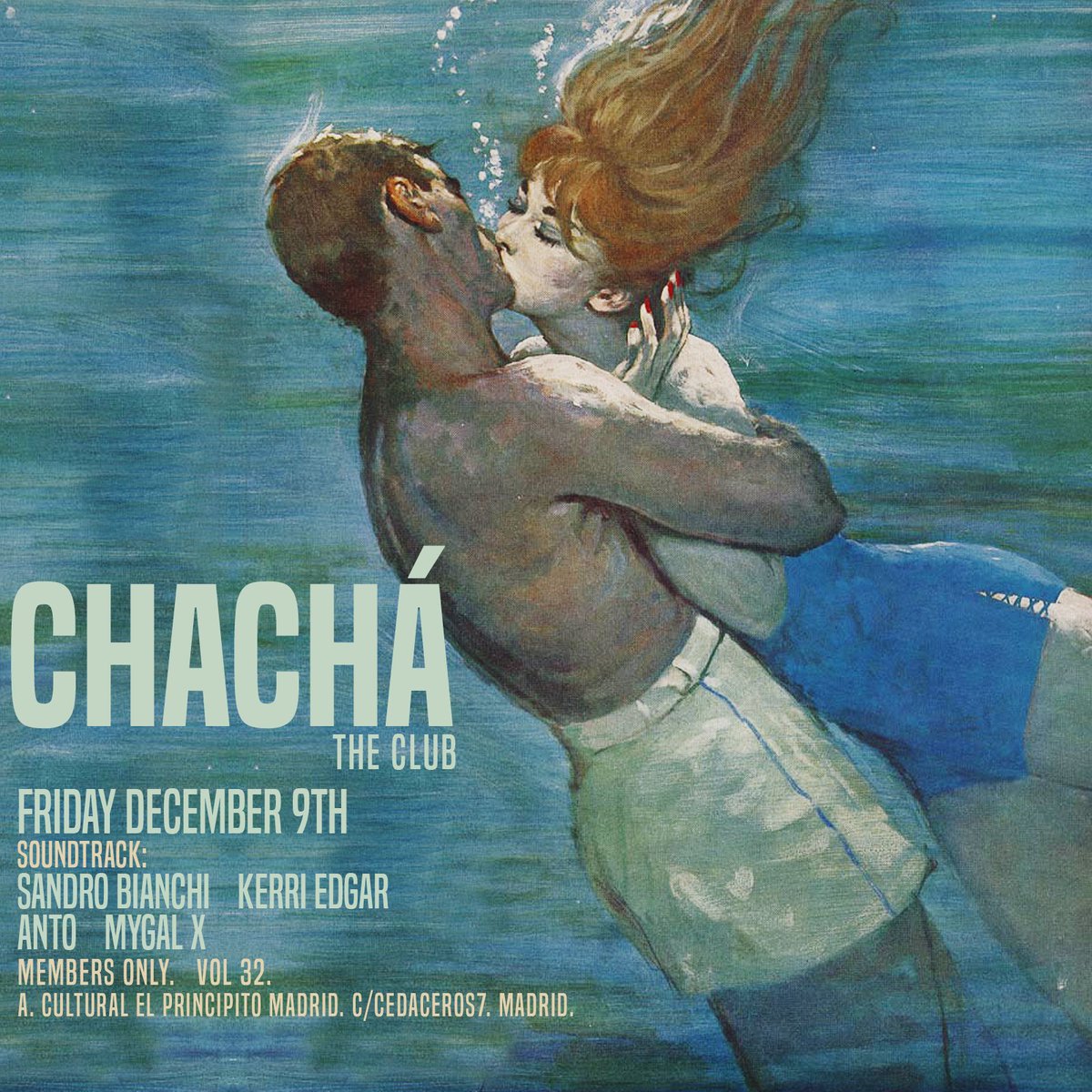 ChaChaTheClub's tweet photo. CHA CHÁ the club VOL 32. #Friday #December 9th. 
Every Fridays. Members only. 🌹🌹🌹 #chachatheclub https://t.co/0eTqnjEOj0