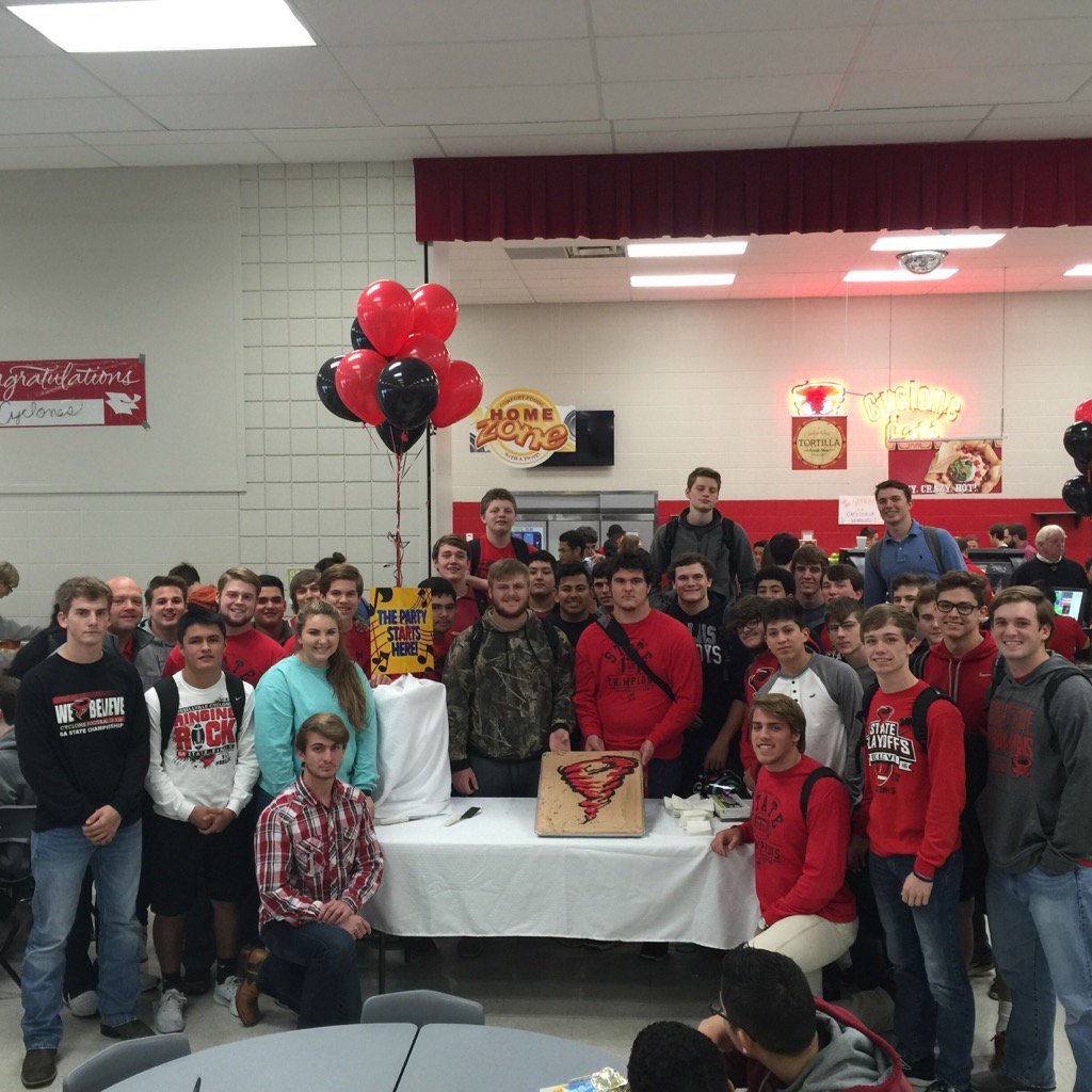 Thanks to RHS cafeteria for the championship cake in second lunch! #family