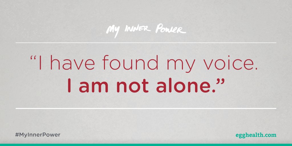 You’re not alone in this journey. Raise your voice &amp; share your #MyInnerPower story with others at bit.ly/2g14VS