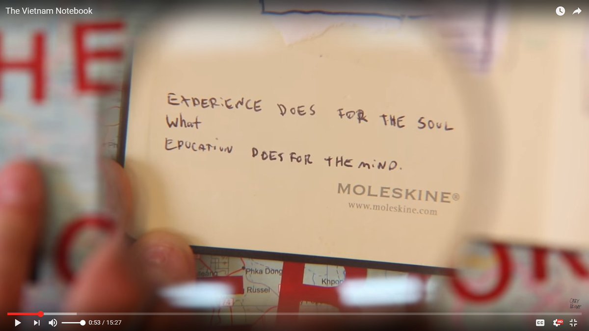 Best line in Casey Neistat's <a href="/moleskine/">Moleskine</a> chronicling a motorcycle trek across Vietnam w/ his son. Never. Stop. Discovering. #joy #nolimits