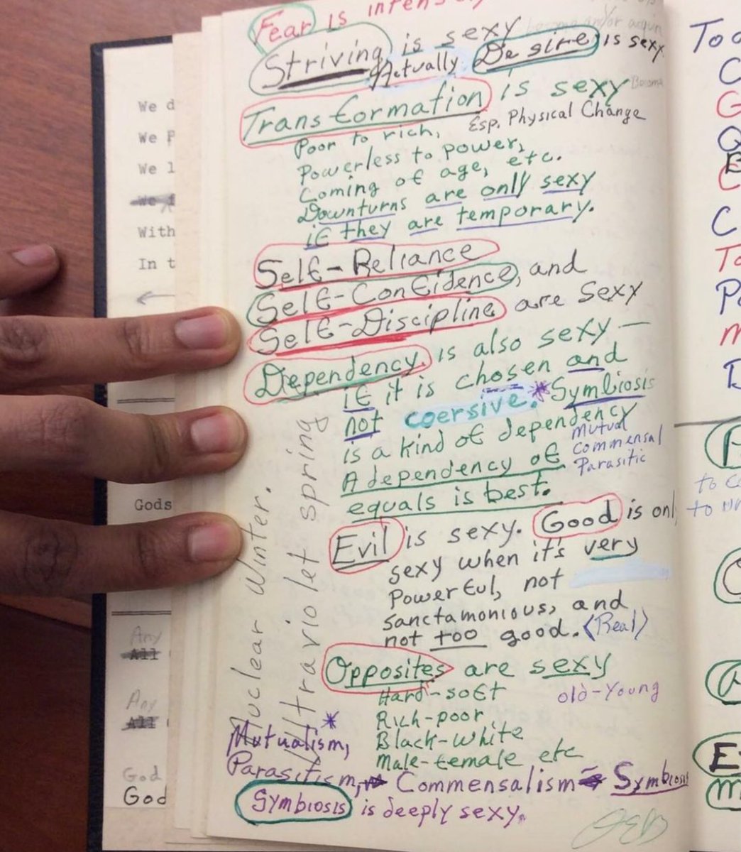 From Octavia Butler's journals: her list of what is "sexy," via <a href="/clockshopla/">Clockshop</a> 's amazing archival project: ow.ly/U7H8306LDRX