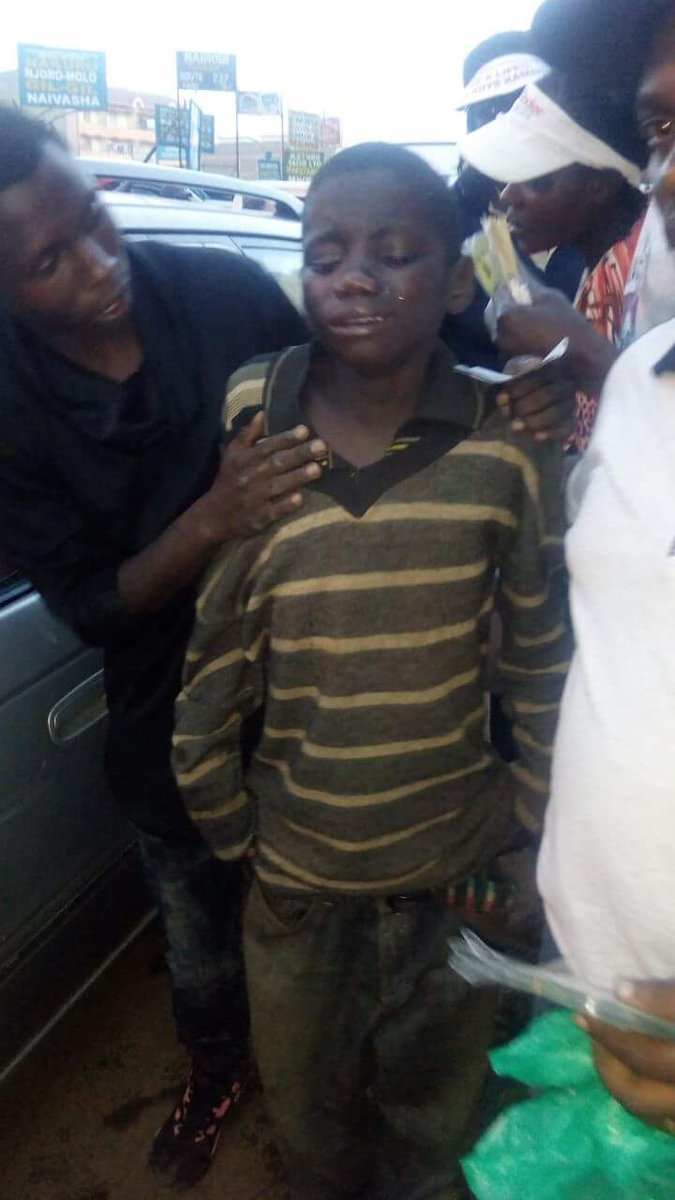 The boy had gone to beg then realized the lady she was begging carries oxygen to survive.