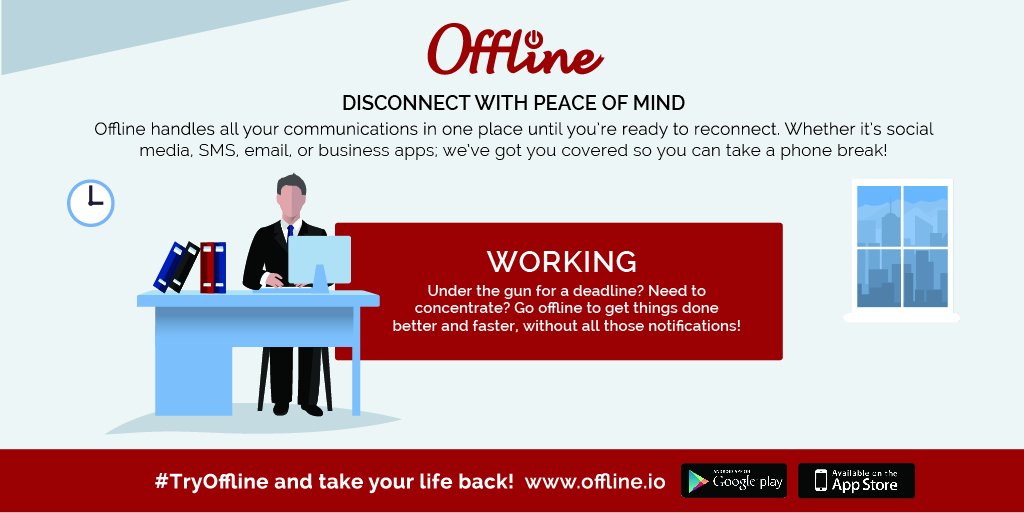 TryOffline's tweet photo. Sometimes you need some peace and quiet to clear your #tasks! #TryOffline to let your network know you're focusing on #work... https://t.co/dbIh8VUR6Y