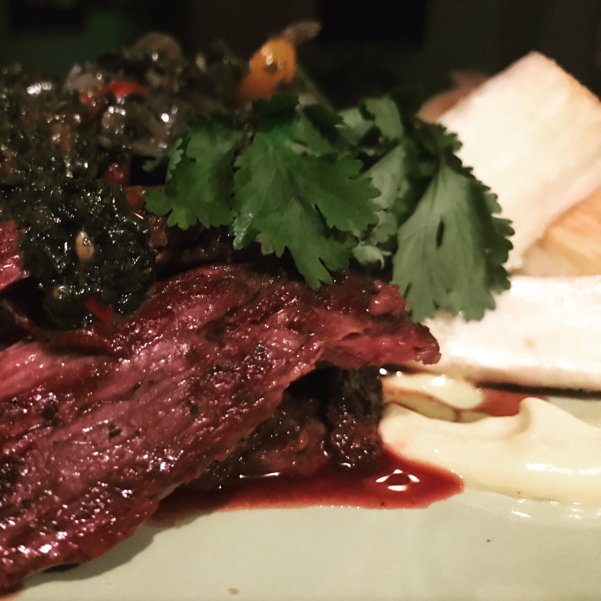 PaloSantoPS's tweet photo. No steak like the Palo Santo steak, taste for yourself ! #palosanto #serverlife #brooklynlife #parkslope #panlatin #yuca #mondaynight #yum https://t.co/hNBNBAPMhI