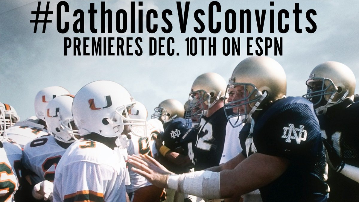 30for30's tweet photo. We're 5 days away from #CatholicsVsConvicts!

5 is how many players were selected in the 1st RD of the NFL draft from the '88 Miami/ND game. https://t.co/yf8jI13H0Z